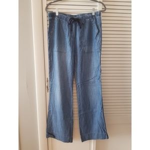 Cloth & Stone Tencel Chambray Wide Leg Pants / Med